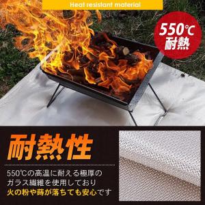 焚き火シート 焚き火台シート S M L 耐熱...の詳細画像2