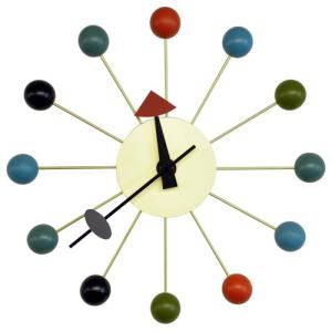 時計 壁かけ ボール スタイリッシュ おしゃれ かわいい かっこいい おすすめ 遊び心 個性 カフェ 店舗 北欧 子供部屋 リビング ボールクロック 立体感｜office-arrows
