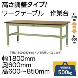 作業台 テーブル  ワークテーブル ワークベンチ 180cm 60cm 高さ調整 耐荷重 500kg メラミン 天板 工場 作業場 軽量 天板表面硬度8H｜office-arrows