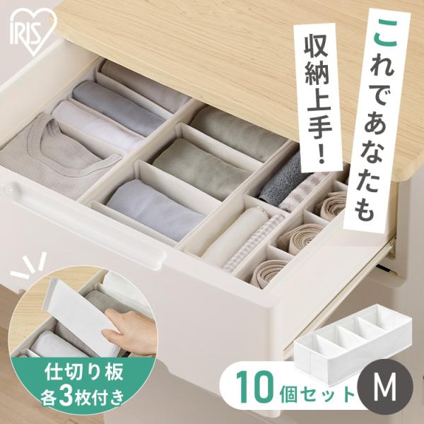 収納ボックス 引き出し 仕切り 10個 収納ケース 下着収納ボックス 不織布 アイリスオーヤマ イン...