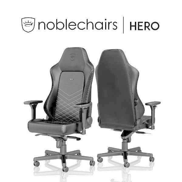 noblechairs ゲーミングチェア HERO ホワイト NBL-HRO-PU-BPW-SGL