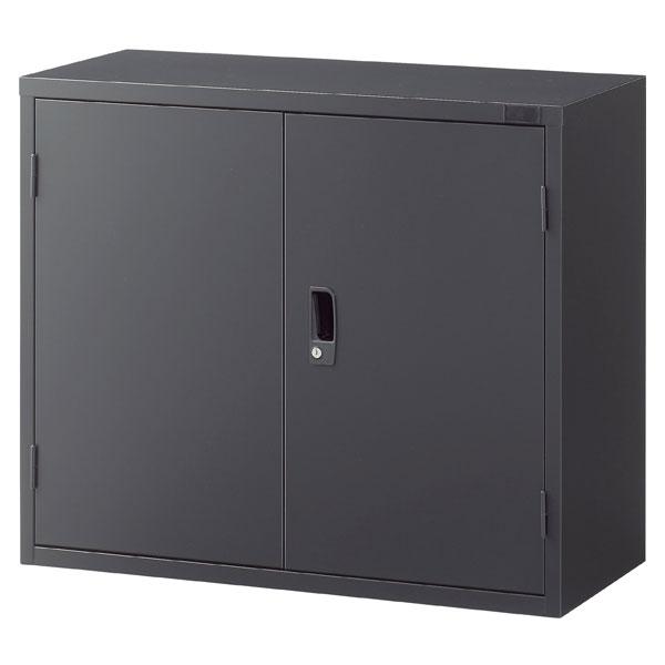 生興 ASKシリーズ 両開き書庫 ブラック 上置用 W880×D400×H750mm ASK-32H