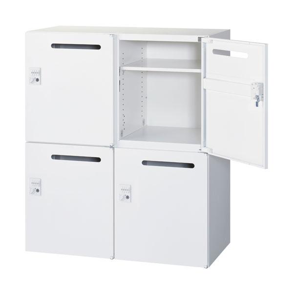 生興 クウォール 4人用メールボックス ダイヤル錠 下置用 W900×D400×H1050mm RW...