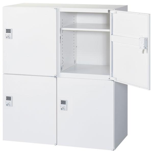 『受注生産品』 生興 クウォール 4人用パーソナルボックス ボタン錠 W900×D450×H1050...