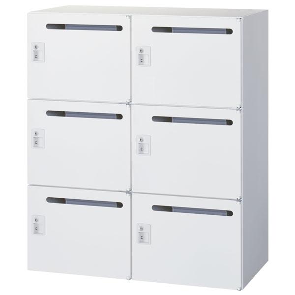 生興 クウォール 6人用メールボックス シリンダー錠 W900×D450×H1050mm RW45-...