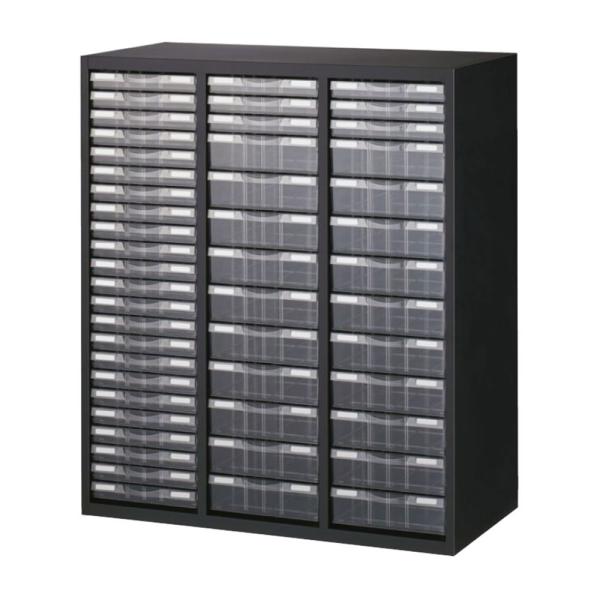 レターケース プラスチックキャビネット A4/B4 浅型29深型20 下置用 ブラック RK45-N...