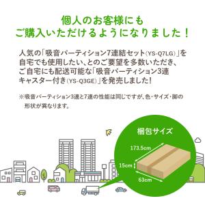 パーテーション 吸音パーティション 3連キャス...の詳細画像2
