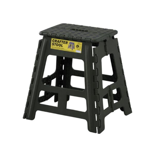 クラフタースツール 踏み台 折りたたみ コンパクト 軽量 L ブラック W39×D32×H39 完成...