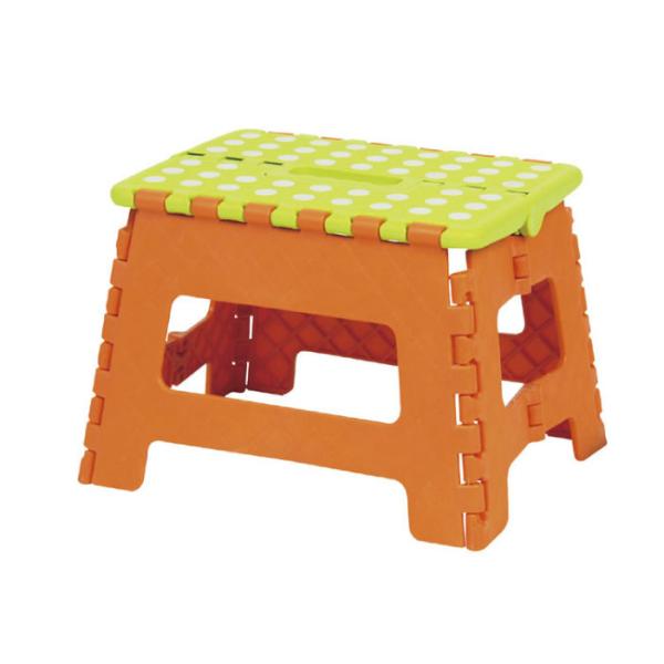 クラフタースツール 踏み台 折りたたみ コンパクト 軽量 M オレンジ W32×D25×H22 完成...