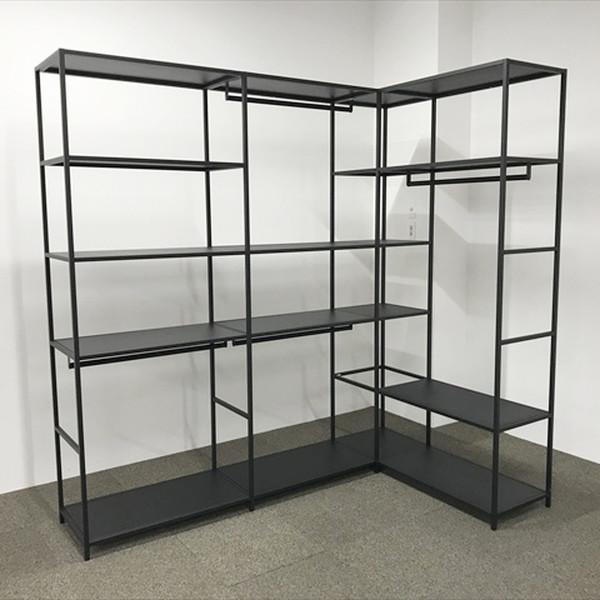 コクヨ 大型シェルフ 要組立 ジューク ワードローブユニット付 W2080 H2125 ブラック 中...