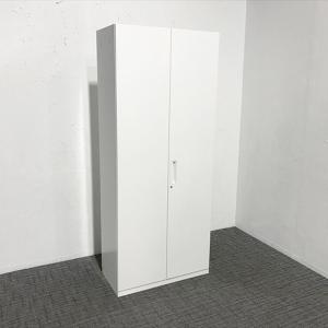 両開き書庫 ロング エディア ダブルベース型 書類収納 スチールキャビネット オフィス収納 コクヨ ホワイト 中古 CR-876304B
