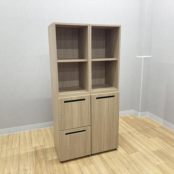 アスプルンド パーソナルロッカー オープンボックス付き 上下セット ワークプラス ベースドウィズ 幅...