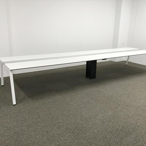 コクヨ フリーアドレスデスク サイビ ティエックス 4枚天板 両面タイプ 幅4800 ホワイト 中古...