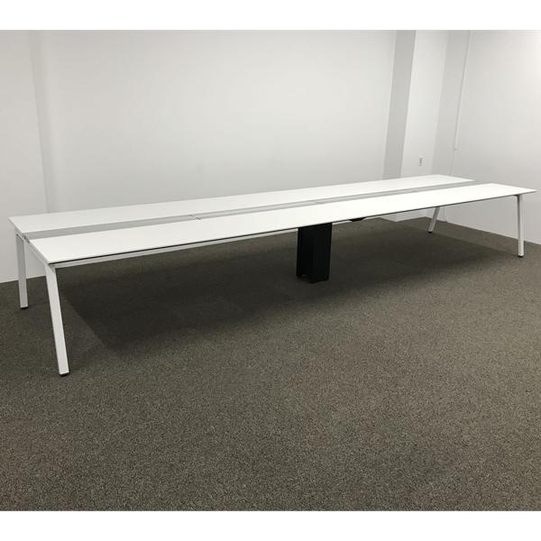 コクヨ フリーアドレスデスク サイビTX 4枚天板 両面タイプ 幅4800 ホワイト 中古 DF-8...