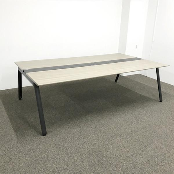 イトーキ フリーアドレスデスク アフィーノ 2枚天板 両面タイプ オフィスデスク W2400 D14...