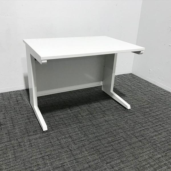 平デスク アドバンス-S 引出し無 オフィスデスク W1000 オカムラ ホワイト 中古 DH-87...
