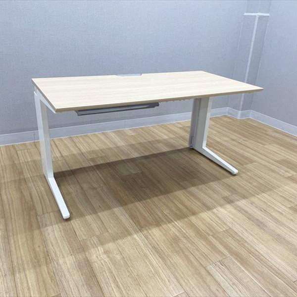 オカムラ 平デスク プロユニット 引出し付 オフィスデスク W1400 D700 プレーン 中古