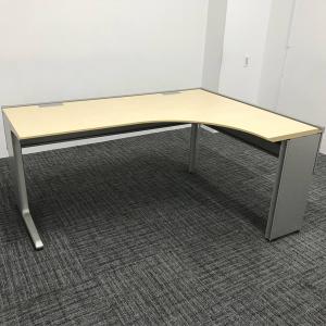 イトーキ L字デスク 右ラウンド 幅1600 インクルード フェアメープル パソコンデスク コーナーデスク L型 机 ITOKI 中古 DL-876442B