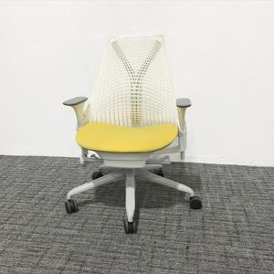 HermanMiller セイルチェア Sayl Chair ミドルバック オフィスチェア 肘付き ハーマンミラー イエロー 中古 IO-864950C