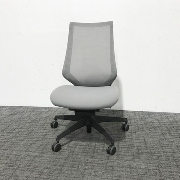 コクヨ デュオラチェア オフィスチェア ハイバック メッシュ 肘無 グレー 中古 IO-873193...
