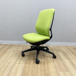 オカムラ シルフィチェア ハイバック クッション オフィスチェア デスクチェア 肘無 オカムラ グリーン 中古 IO-881612C