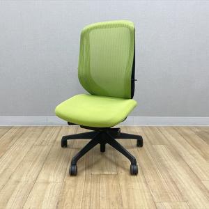 オカムラ シルフィー ハイバック メッシュタイプ 肘無 オフィスチェア デスクチェア グリーン 中古 IO-882958C