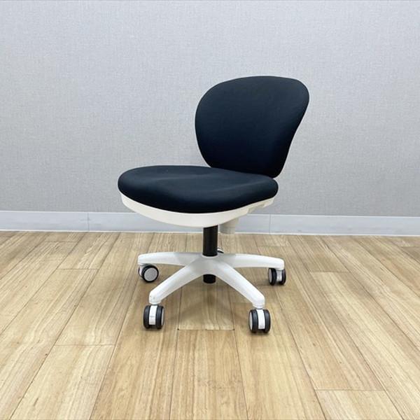関家具 ミドルバックチェア2 オフィスチェア 肘無 ブラック 中古 IO-883560C