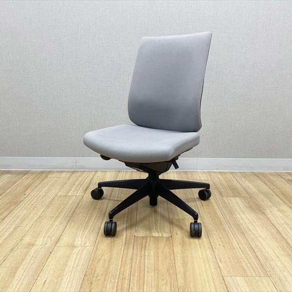 コクヨ ウィザード2チェア ハイバック 樹脂 ランバーサポート付 オフィスチェア 肘無 グレー 中古...