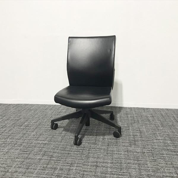エグゼクティブチェア ブラック 社長椅子 役員用家具 肘無し 中古 IX-863696B
