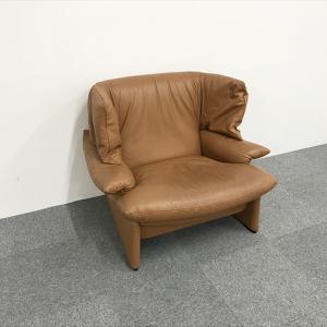 応接用ソファ 1人用 ポルトヴェーネレ Cassina カッシーナ ブラウン 中古 RI-860594B｜office-t