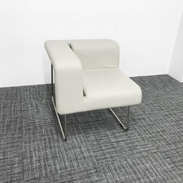 応接用ソファ 1人用 E&amp;Y ワンサイドソファ アイボリー 中古 RI-866274B