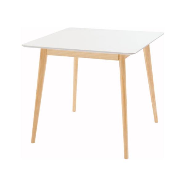 スクエアテーブル ダイニングテーブル ホワイト W80 D80 H72 組立式 TMZTAP-002...