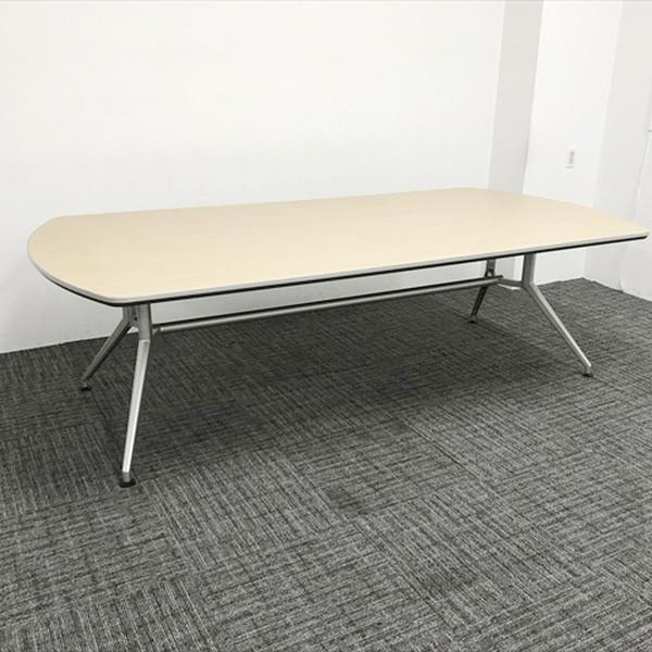 ミーティングテーブル 要組立 DD 両アール型 イトーキ ファインウォールナットL 中古 TM-87...