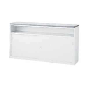 受付カウンター ハイカウンター 棚付 W900mm 白 黒 UH-041208N 井上