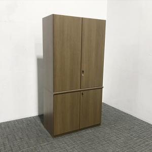 エグゼクティブ書庫 役員室用書庫 木目キャビネット オカムラ ネオウッドダーク 中古 XC-876826B