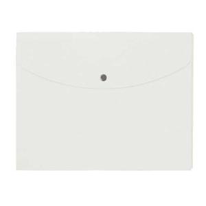 ポケット付エンベロープ　横型マチ付　白　プラス