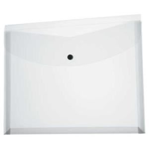 ポケット付エンベロープ　横型マチ付　透明　プラス