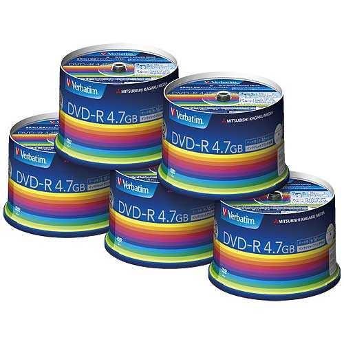 データ用DVD-R　250枚(50枚*5)　DHR47JP50V3C　三菱化学
