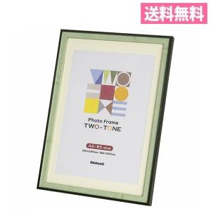 フォトフレーム 額縁 ツートン フォトフレーム A4・B5 グリーン F-TMS-411-G ナカバヤシ
