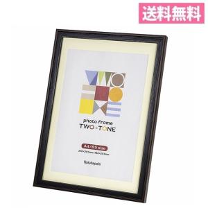 フォトフレーム 額縁 ツートン フォトフレーム A4 B5 ブラック F-TMS-411-D ナカバヤシ