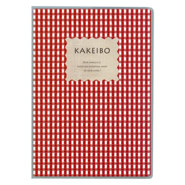 ギンガムチェック家計簿 Ｂ５ レッド J1237 ダイゴー お小遣い帳 お金管理 節約