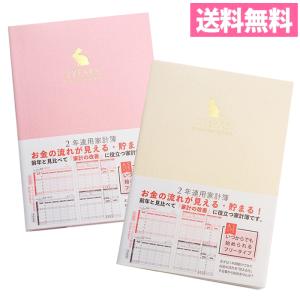 メール便対応 クローズピン みんなの文具 2年連用家計簿 うさぎ/ねこHB-14898/HB-14899 かわいい お小遣い帳