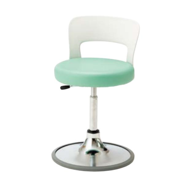 患者用椅子 医療施設用椅子 背付き 円盤脚 ガス上下調節 ラバープロテクタ付 ノーリツイス CA-P...