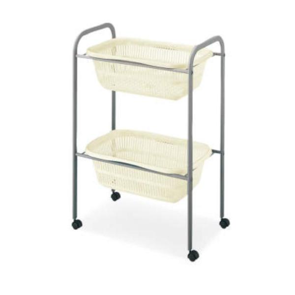 KOKUYO 脱衣カゴ キャスター付き 2段タイプ W520×D325×H685mm HP-DK20...