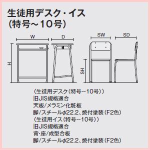 KOKUYO 学校机椅子セット 旧JIS固定式...の詳細画像2