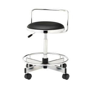 椅子 ttu TD-36LN-Z-BK ノーリツイス 作業用チェア レザー張り 座面370Φ 背