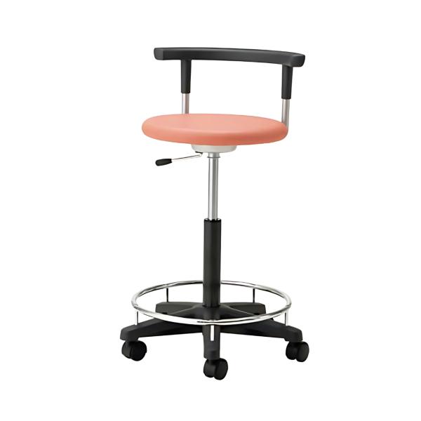 患者用椅子　背付 キャスター脚　ガス上下調節　リング付　ノーリツイス TD-40R-Z