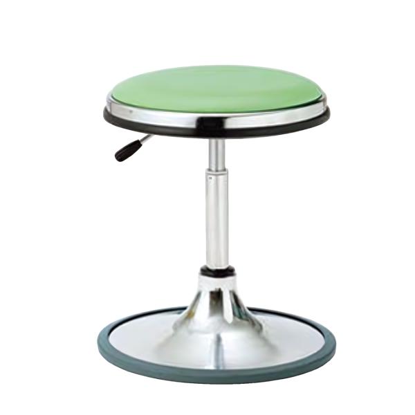 医療施設用スツール 患者用椅子 ラバープロテクタ付メッキ円盤脚 ガス上下調節 ノーリツイス TD-P...