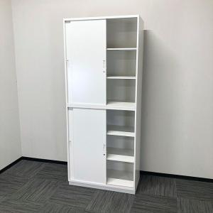 イトーキ シンラインキャビネット 引き違い+引...の詳細画像1
