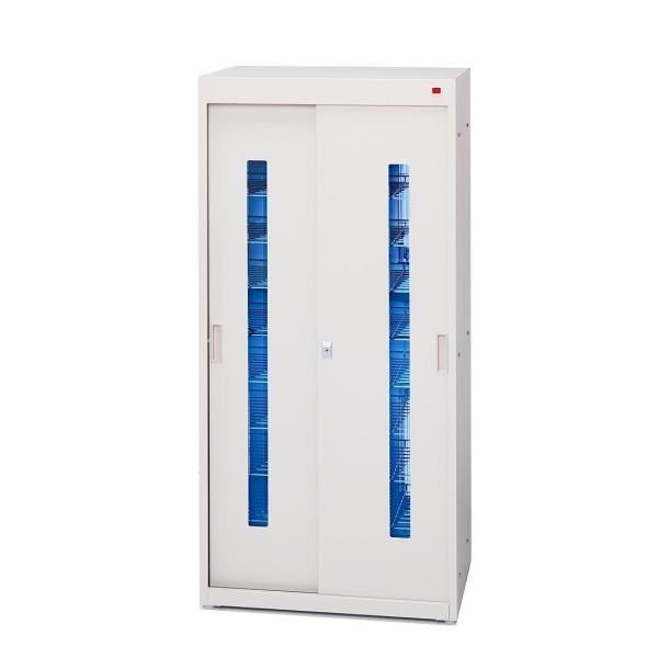 殺菌灯付スリッパロッカー 引き違い戸タイプ 20足用 DM-HS *15分消灯タイマー内蔵型　スリッ...